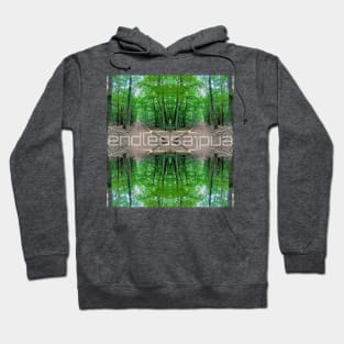 Endless Forest Of Green Trees (with text) Hoodie